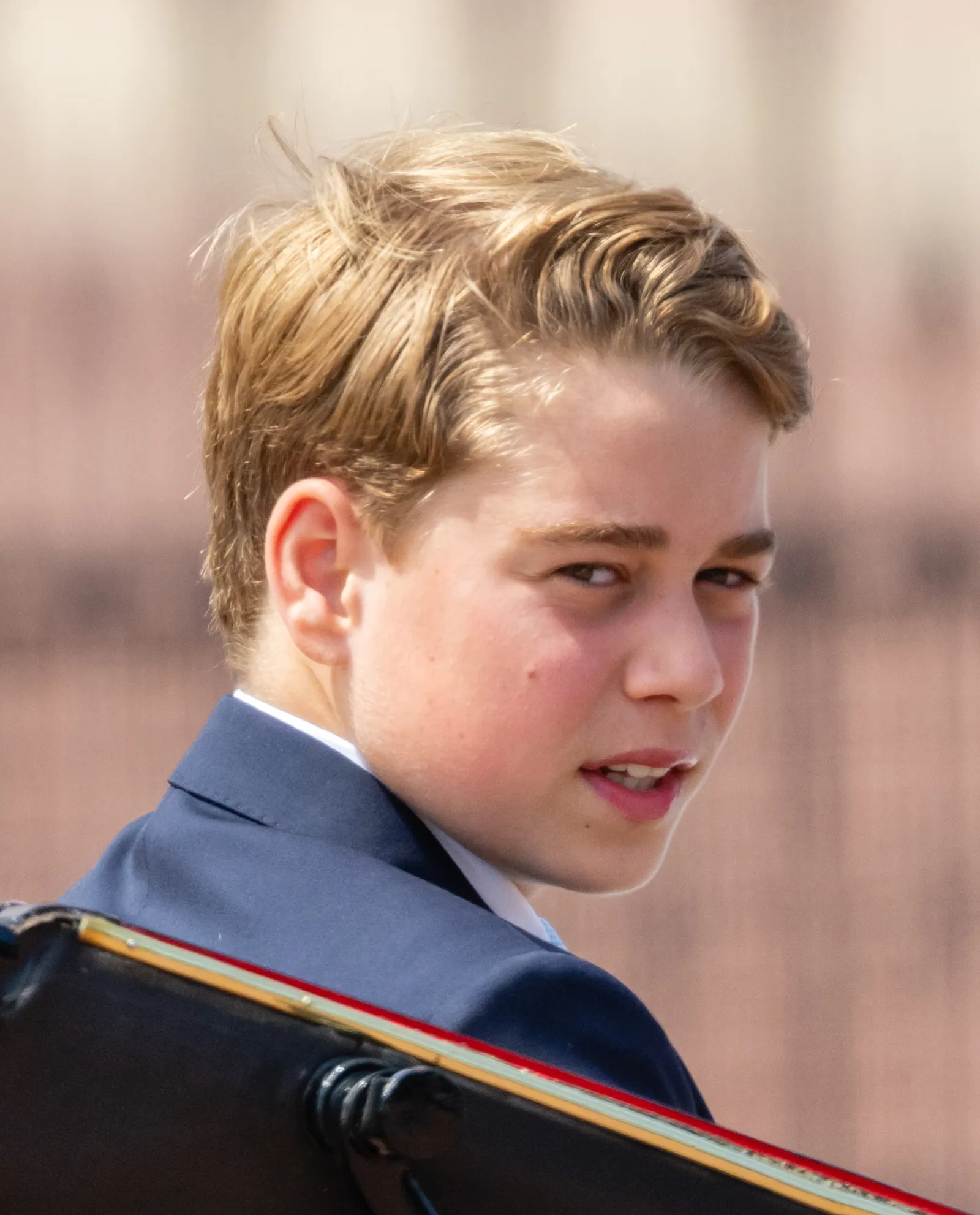 Image may contain Prince George of Cambridge Blonde Hair Person Child Face and Head