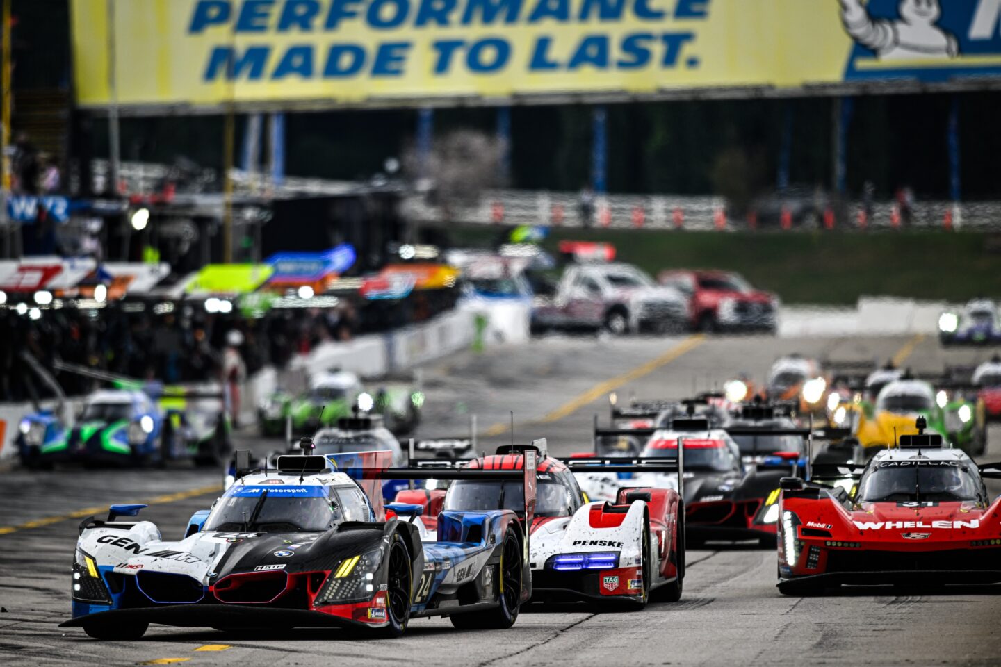 BRASELTON, GEORGIA - OCTOBER 3: #24: BMW M Team WRT, BMW M Hybrid V8, GTP: Sheldon van der Linde, Dries Vanthoor, Robin Frijns during the IMSA WeatherTech SportsCar Championship Motul Petit Le Mans on October 3, 2026 at Road Atlanta in Braselton, Georgia (Photo by Brandon Badraoui/Lumen via Getty Images)