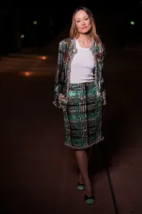 Olivia Wilde at the Chanel fashion show as a part of Paris RTW Spring/Summer 2027 fashion week on October 05, 2026 in Paris, France. (Photo by Swan Gallet/WWD via Getty Images)