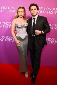 LONDON, ENGLAND - OCTOBER 09: Florence Pugh and Finn Cole attend the 