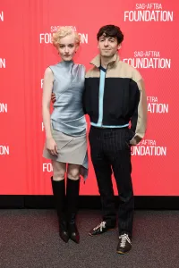 NEW YORK, NEW YORK - OCTOBER 09: (L-R) Julia Garner and Anthony Boyle attend SAG-AFTRA Foundation Conversations - 