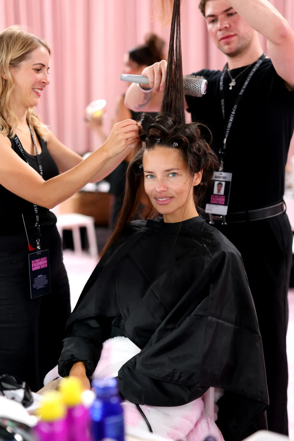 Adriana Lima prepares backstage at the Victoria's Secret Fashion Show at Sony Pictures Studios in Culver City, Calif. on Oct. 18, 2026.