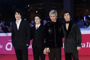 ROME, ITALY - OCTOBER 23: (L-R) Javier Calvo, Milo Quifes, Lorenzo Zurzolo and Javier Ambrossi attend the 