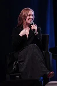 NEW YORK, NEW YORK - OCTOBER 23: Hannah Einbinder speaks at The New Yorker Festival 2026 at Webster Hall on October 23, 2026 in New York City. (Photo by Craig Barritt/Getty Images for The New Yorker)