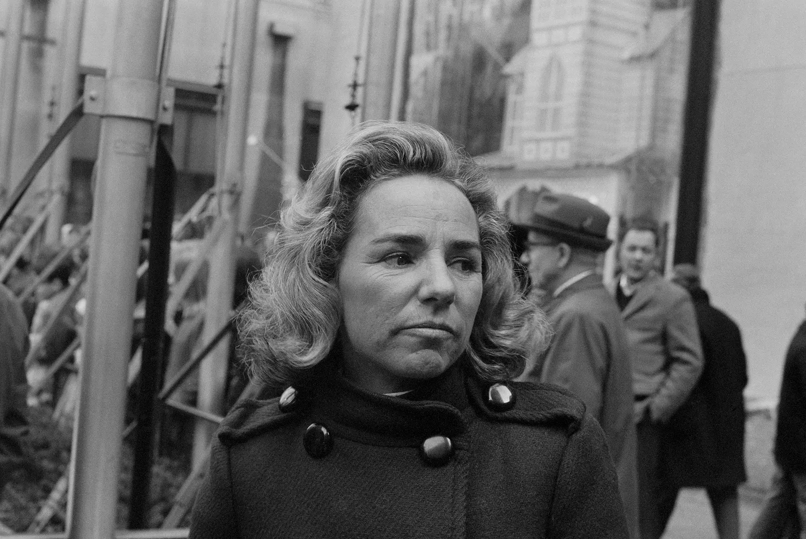 Image may contain Ethel Skakel Kennedy Ahmet Kutsi Tecer Face Head Person Photography Portrait Clothing and Coat