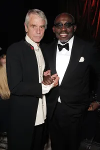 LONDON, ENGLAND - OCTOBER 16: Jeremy Irons and Edward Enninful attend amfAR London 2026 at The Chancery Rosewood on October 16, 2026 in London, England. (Photo by Darren Gerrish/amfAR/Getty Images)