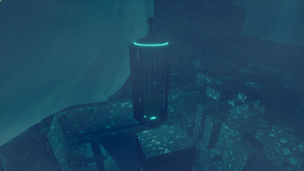 penguin in cage elevator similar to ones from Bloodborne