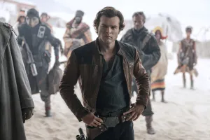 SOLO: A STAR WARS STORY, Alden Ehrenreich as Han Solo, 2018. ph: Jonathan Olley / © Lucasfilm/ © Walt Disney Studios Motion Pictures/courtesy Everett Collection