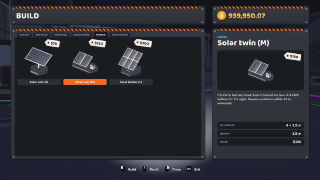 Different Solar Panels in  Moon Sweepers
