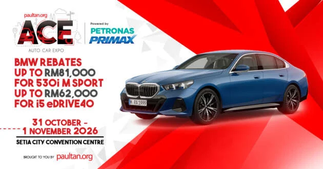 ACE 2026: Get the BMW 530i M Sport with rebates up to RM81k, i5 eDrive40 M Sport Pro EV up to RM62k off