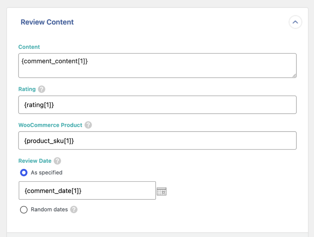 Parent Product Matching Options