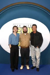 MALAGA, SPAIN - OCTOBER 03: Austin Abrams, Brian Duffield and Josh Brolin attend the Disney 