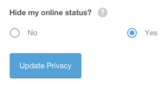 Users can decide whether they want to be shown as online or not