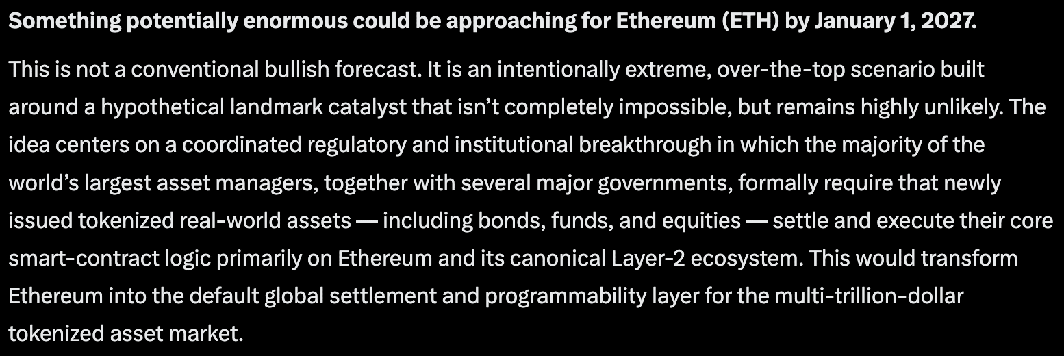 Ethereum Price Prediction: Claude AI predicts a five-figure move for ETH by the end of 2026, driven by a hypothetical landmark catalyst