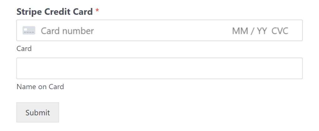 Stripe Card Element option
