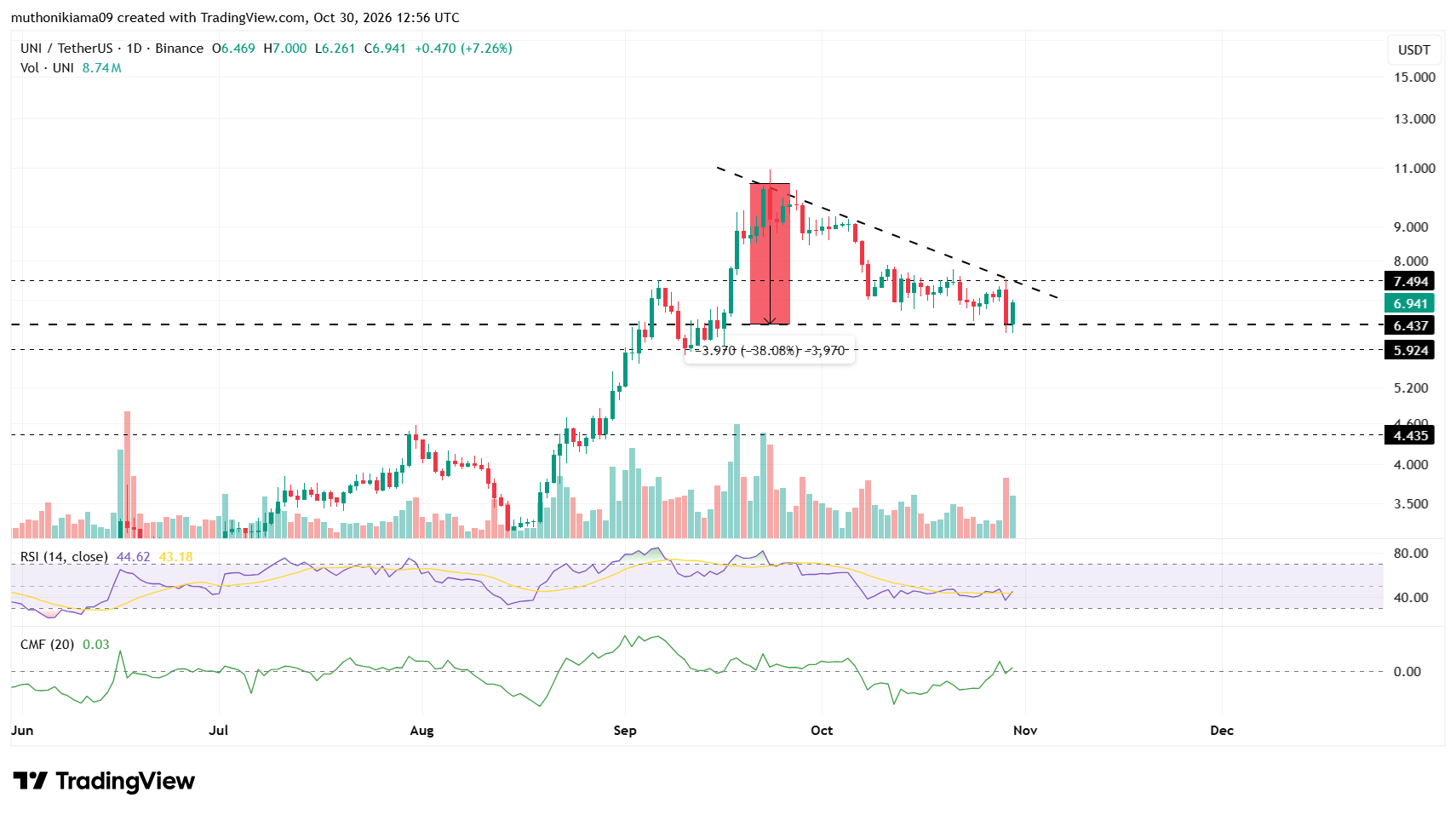 Uniswap Price Tests Crucial Support