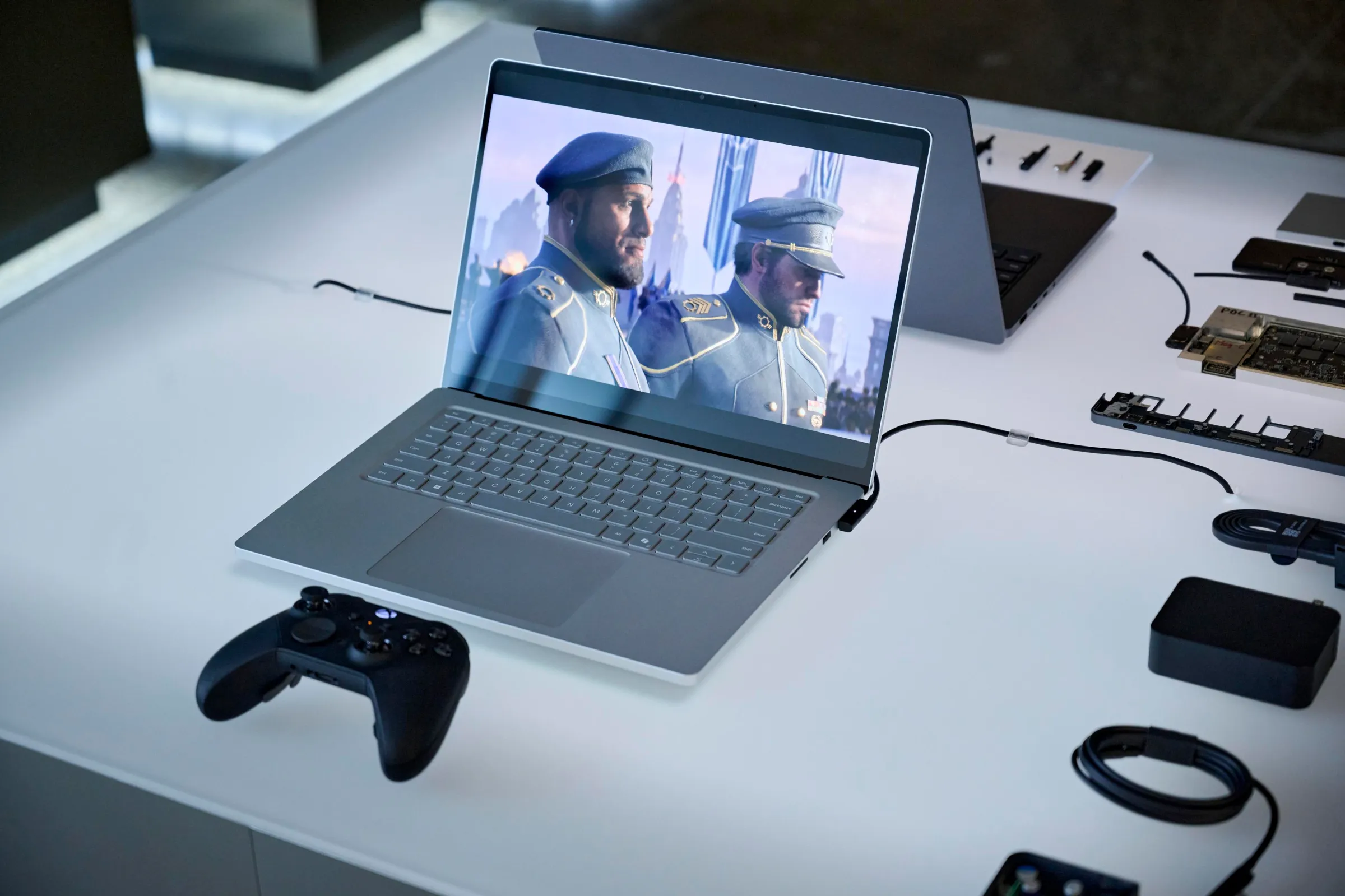 Gears of War: E-Day running on the Surface Laptop Ultra.