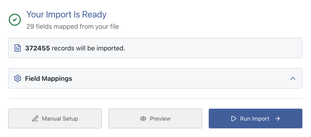 WP All Import large import automatic setup