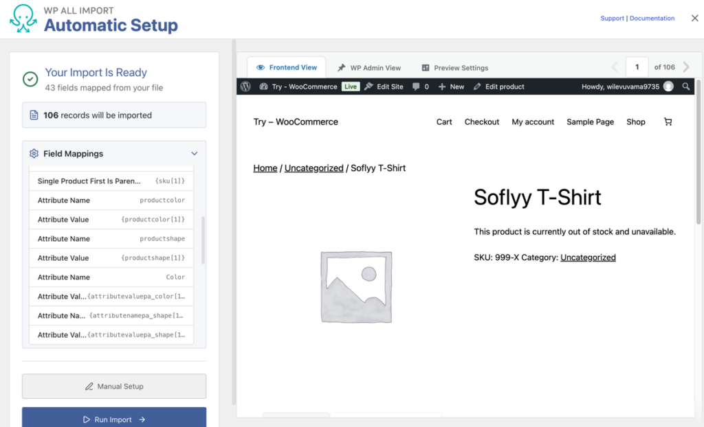 Wp All Import preview mapping