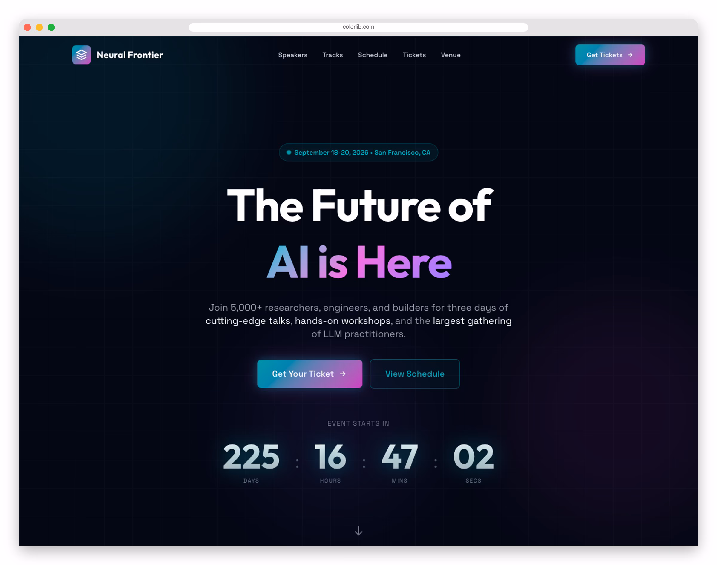 AI Summit - Free Tailwind CSS Conference Website Template