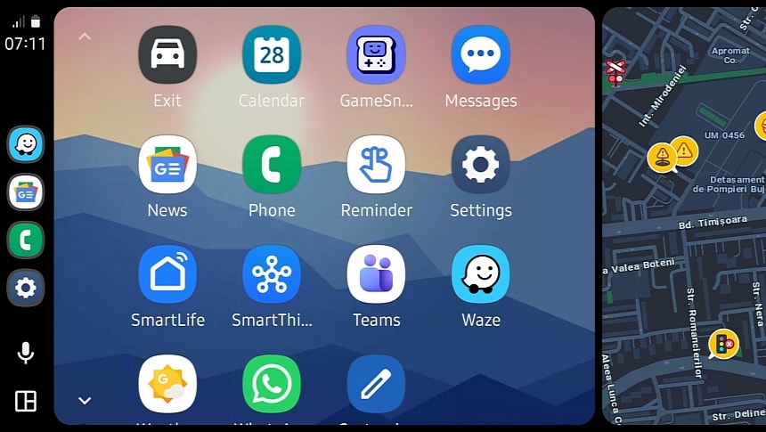 PhoneAuto on a Samsung phone