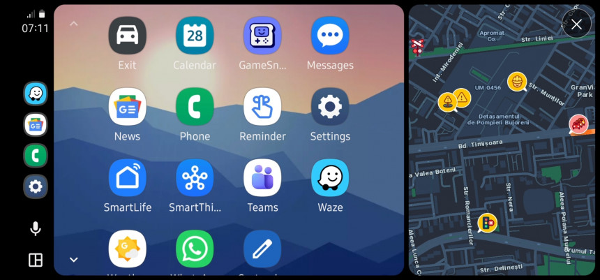 PhoneAuto on a Samsung phone