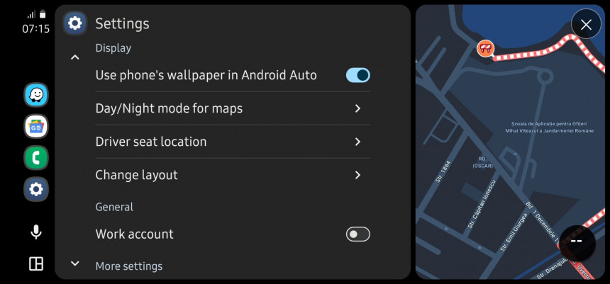 PhoneAuto on a Samsung phone