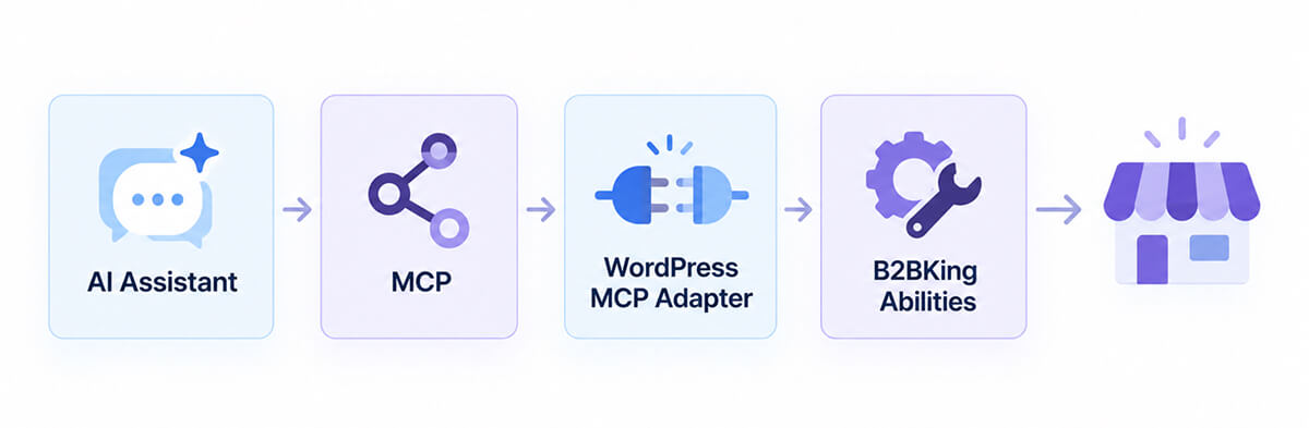 The B2BKing MCP AI connection process.