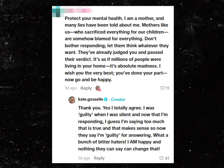 kate gosselin comments