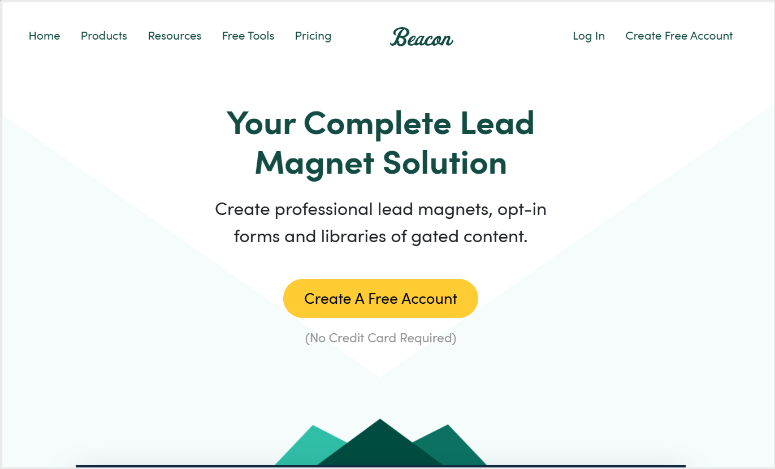 beacon lead magnet creator homepage