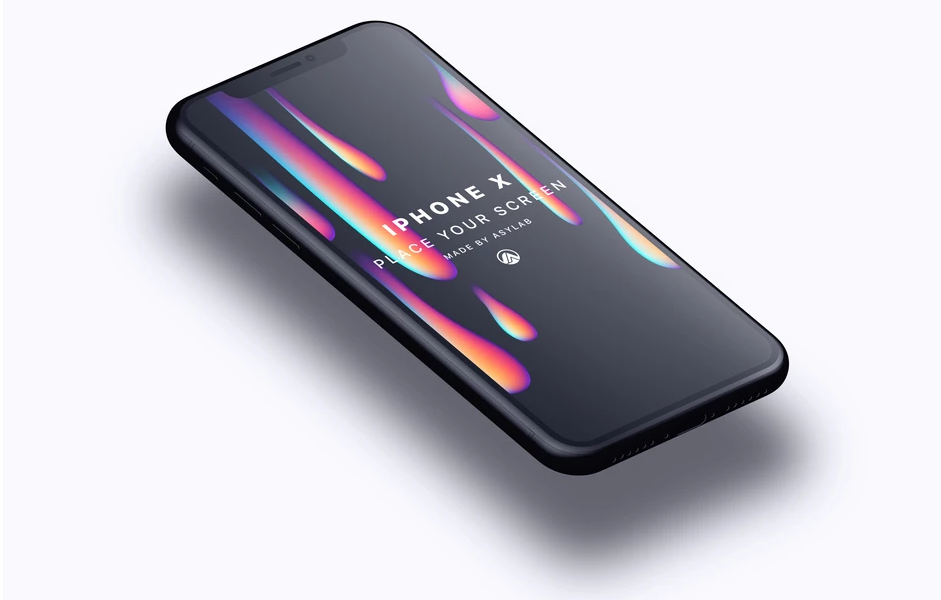 black iphone x mockup