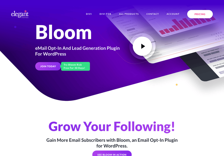 bloom email opt-in plugin by elegant themes