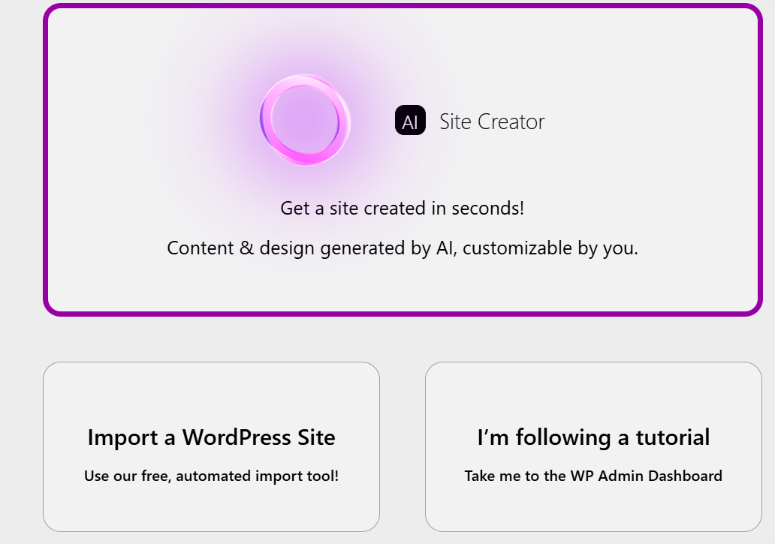 bluehost ai site building