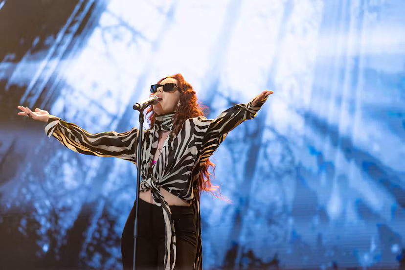 BUDAPEST, HUNGARY - AUGUST 14: Rose Gray performs on stage as part of Sziget Festival 2026 at Obuda ...