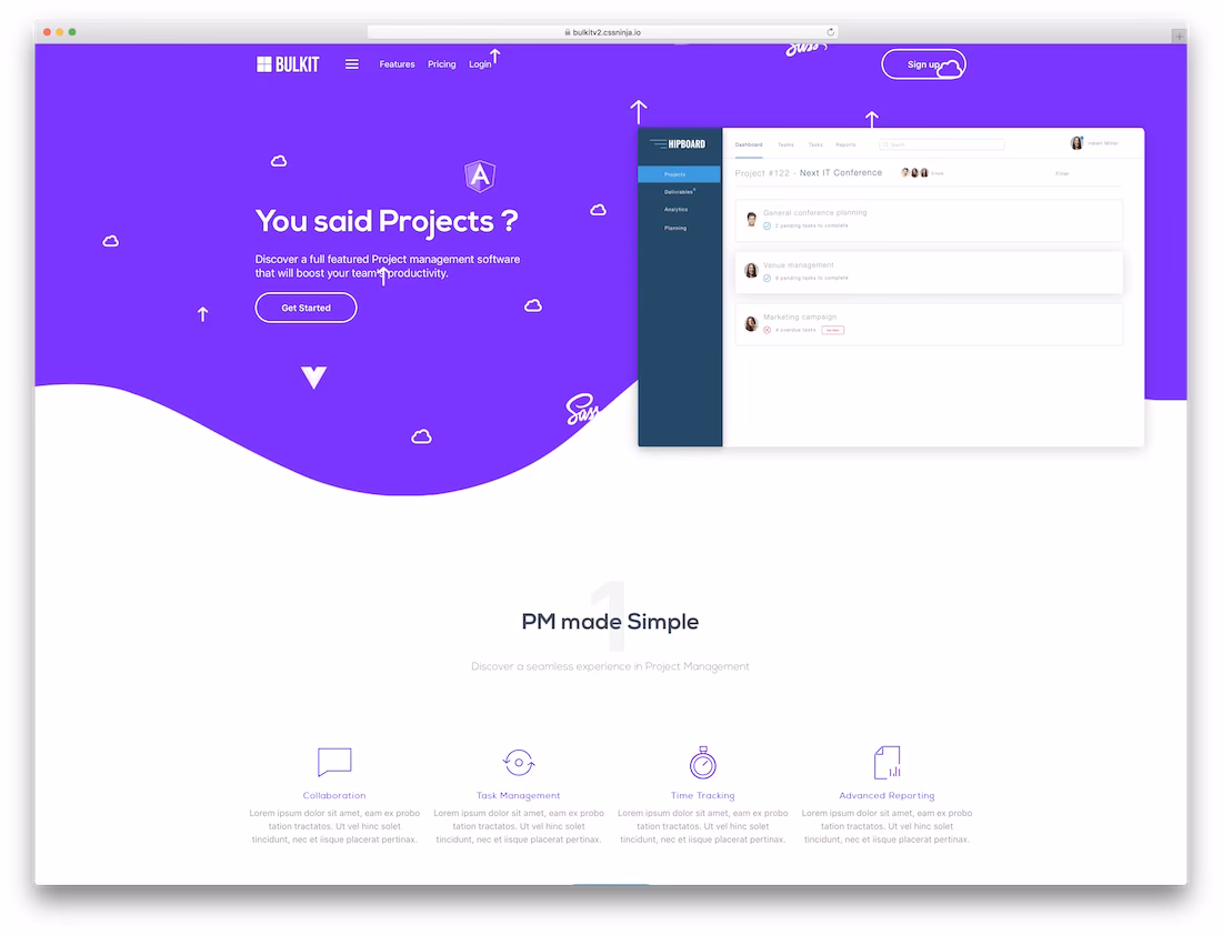 bulkit software company website template