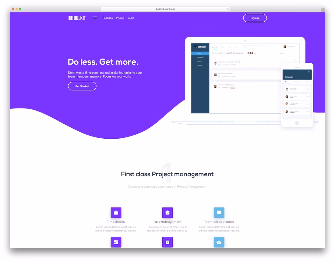 bulkit technology website template