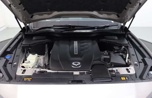 Mazda CX-80 2.5 PHEV engine bay