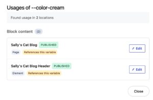 Design tokens check usage