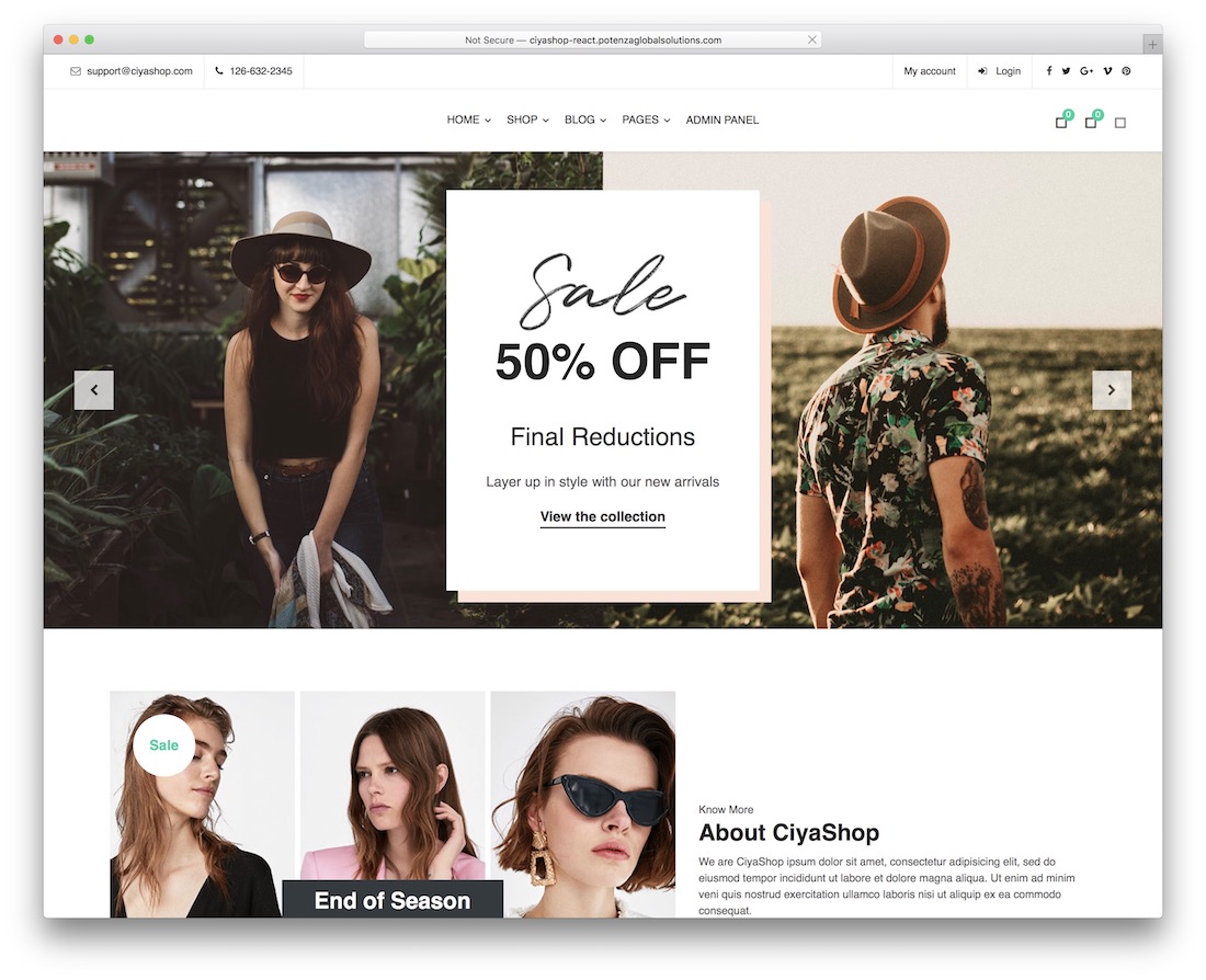 ciyashop reactstrap template