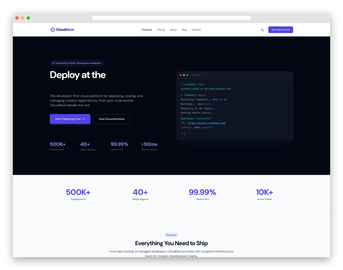 CloudNest - Astro and Tailwind CSS Template