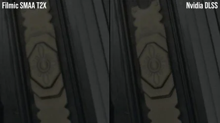 Compare the straight edges in the background