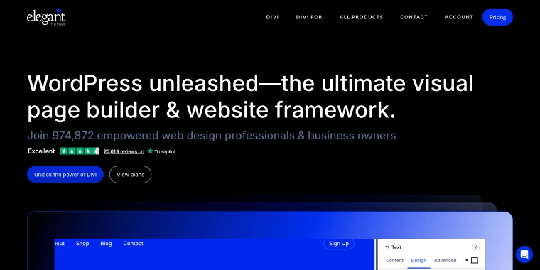 Divi 5 builder home page
