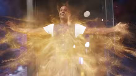 Ncuti Gatwa regenerating in the Doctor Who Season 2 finale.