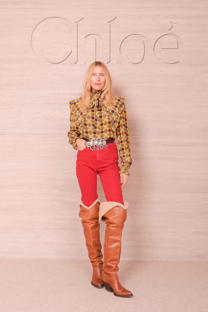 Dree Hemingway at the Chloé fashion show as part of Paris RTW Spring/Summer 2027 fashion week on Oct...