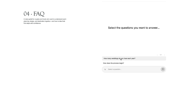empty chat field FAQ section