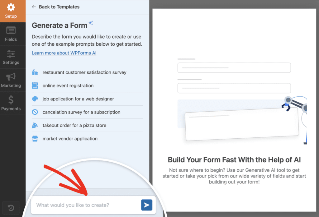 wpforms ai builder