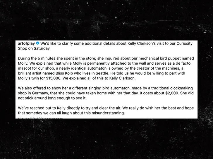 kelly clarkson art of play statement isnta 1
