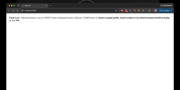 Memory limit error