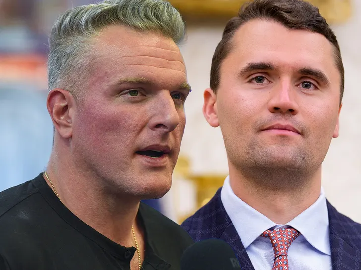 Pat McAfee and Charlie Kirk getty