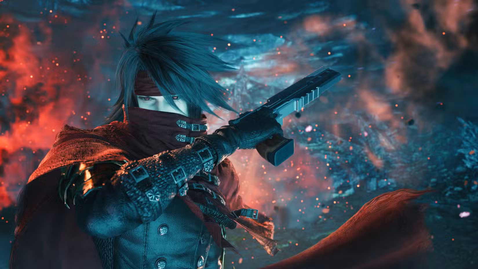 Final Fantasy 7 Revelation vincent valentine holding his gun